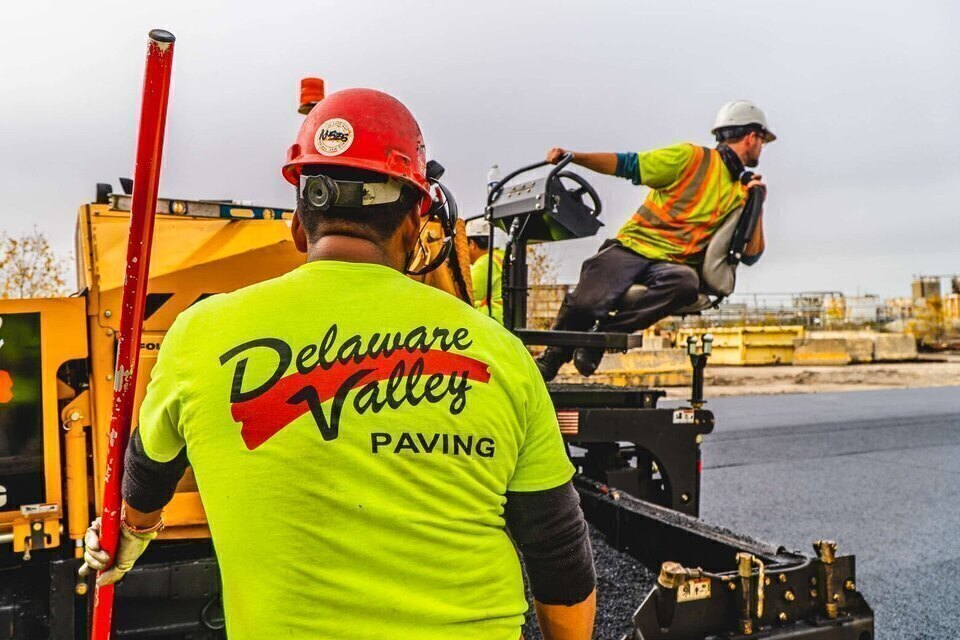 Delaware Valley Paving workers busy on the job